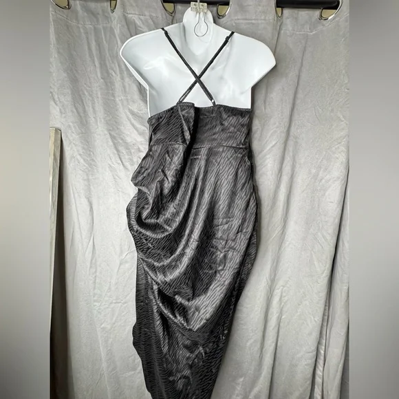 2 for $15// SHEIN Black Backless Drape Dress - Picture 4 of 5